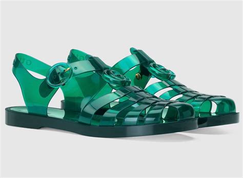 gucci sandales plastique|gucci transparent sandals.